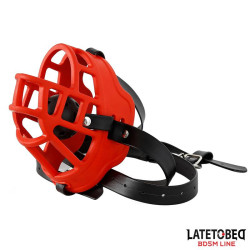 LATETOBED Muselière avec Bâillon-Boule Muzzgag Rouge